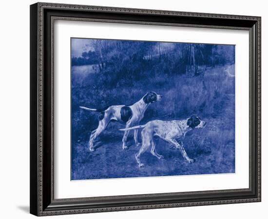 Antique Blue Dogs III-Vision Studio-Framed Art Print