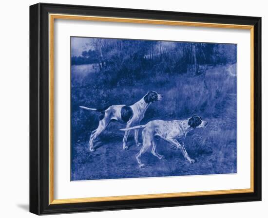 Antique Blue Dogs III-Vision Studio-Framed Art Print