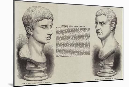 Antique Busts from Pompeii-null-Mounted Giclee Print