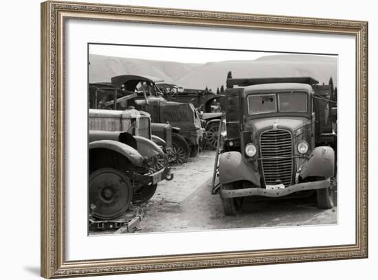 Antique Car Graveyard 2-Erin Berzel-Framed Photographic Print