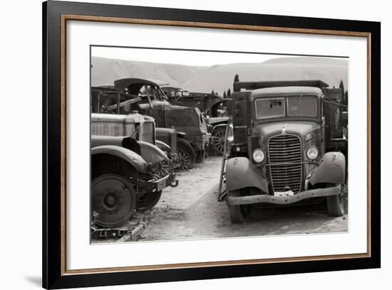 Antique Car Graveyard 2-Erin Berzel-Framed Photographic Print