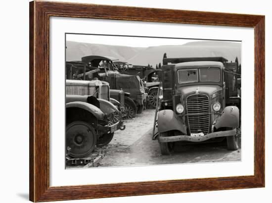 Antique Car Graveyard 2-Erin Berzel-Framed Photographic Print