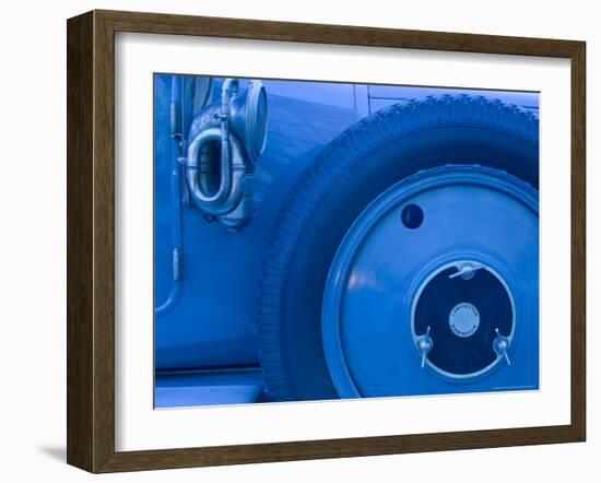 Antique Car Tire, Ceske Budejovice, Czech Republic-Russell Young-Framed Photographic Print