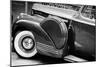 Antique Car With Whitewall Tires B/W-null-Mounted Photo