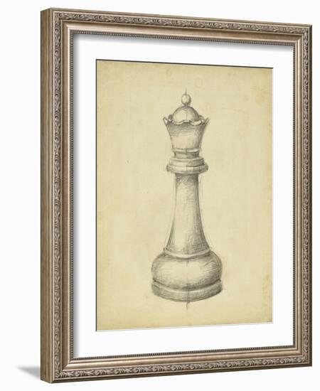 Antique Chess III-Ethan Harper-Framed Art Print