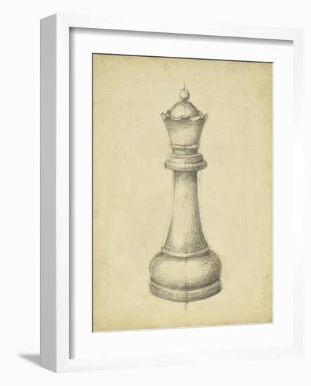 Antique Chess III-Ethan Harper-Framed Art Print