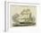 Antique Clipper Ship II-null-Framed Art Print