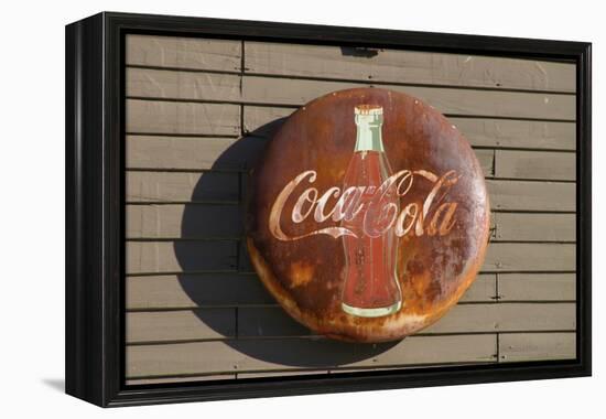 Antique Coca Cola sign, Mansfield, Indiana, USA-Anna Miller-Framed Premier Image Canvas