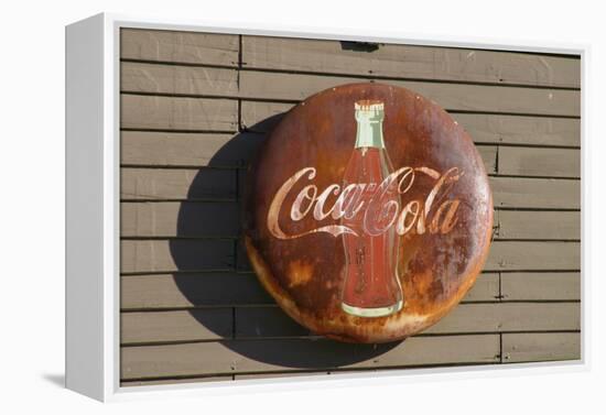 Antique Coca Cola sign, Mansfield, Indiana, USA-Anna Miller-Framed Premier Image Canvas