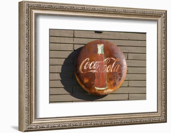 Antique Coca Cola sign, Mansfield, Indiana, USA-Anna Miller-Framed Photographic Print