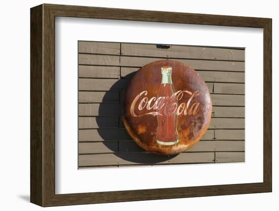 Antique Coca Cola sign, Mansfield, Indiana, USA-Anna Miller-Framed Photographic Print