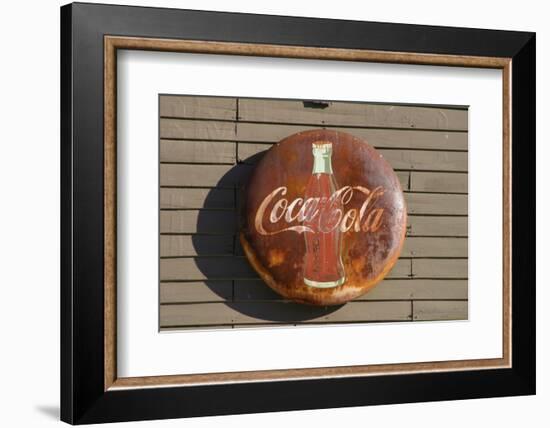 Antique Coca Cola sign, Mansfield, Indiana, USA-Anna Miller-Framed Photographic Print