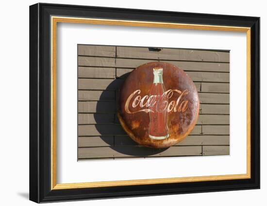 Antique Coca Cola sign, Mansfield, Indiana, USA-Anna Miller-Framed Photographic Print