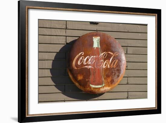 Antique Coca Cola sign, Mansfield, Indiana, USA-Anna Miller-Framed Photographic Print