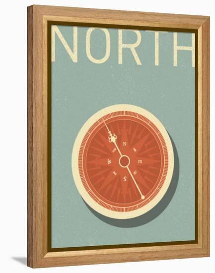 Antique Compass-norph-Framed Stretched Canvas