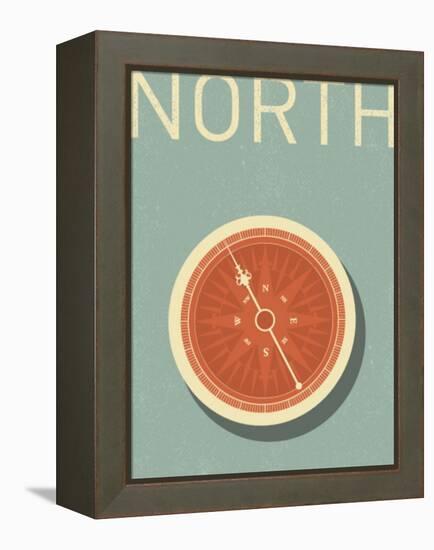 Antique Compass-norph-Framed Stretched Canvas