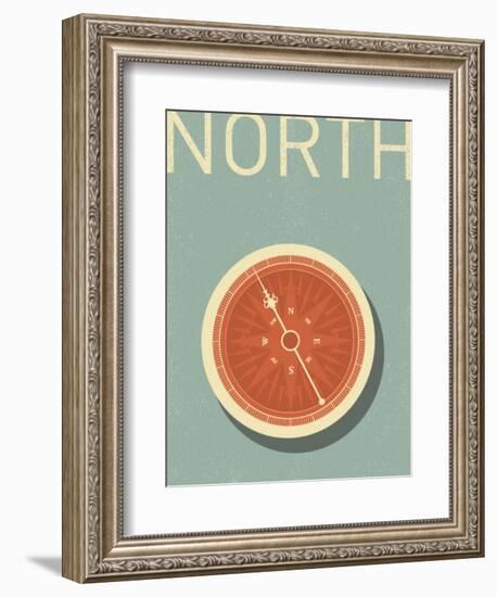 Antique Compass-norph-Framed Art Print