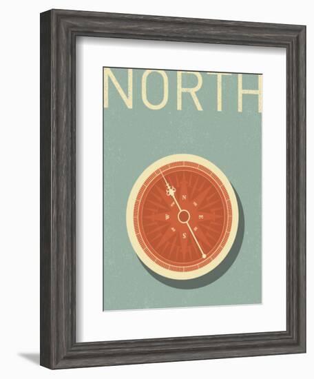 Antique Compass-norph-Framed Art Print