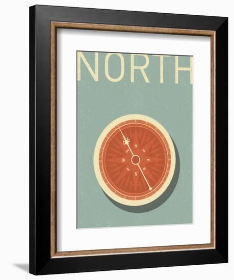 Antique Compass-norph-Framed Art Print