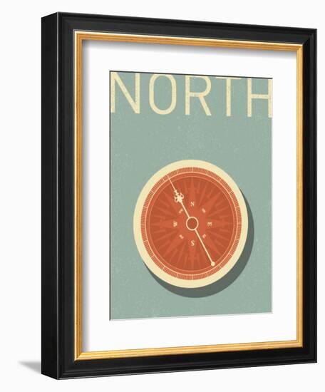 Antique Compass-norph-Framed Art Print