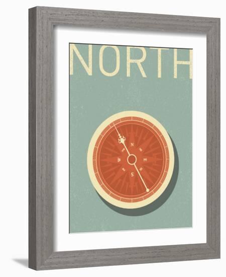 Antique Compass-norph-Framed Art Print