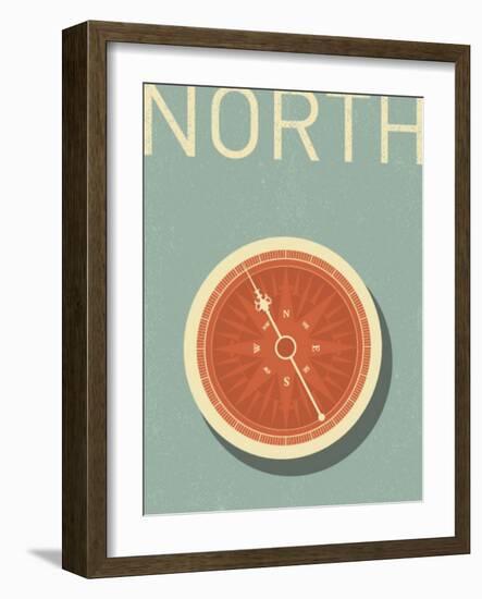 Antique Compass-norph-Framed Art Print