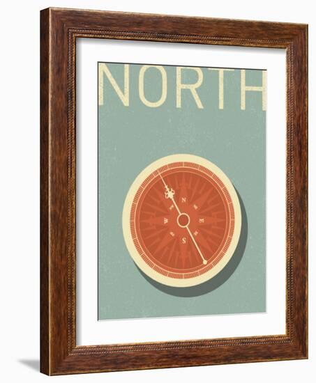 Antique Compass-norph-Framed Art Print