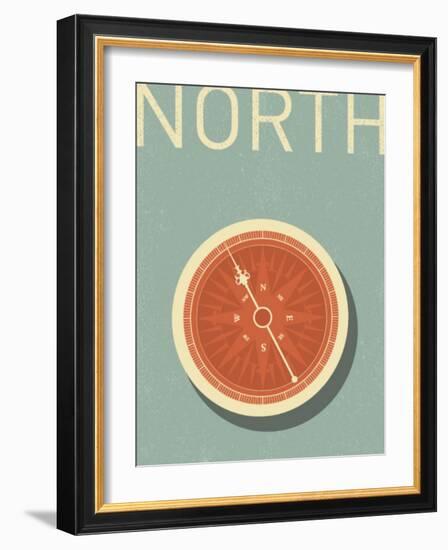 Antique Compass-norph-Framed Art Print