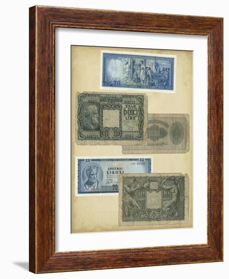 Antique Currency III-Vision Studio-Framed Art Print