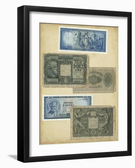 Antique Currency III-Vision Studio-Framed Art Print