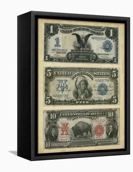 Antique Currency VI-Vision Studio-Framed Stretched Canvas