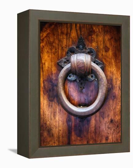 Antique Door Knocker In Florence-George Oze-Framed Premier Image Canvas