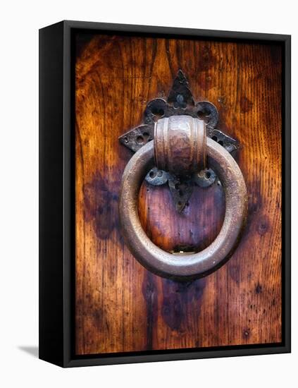 Antique Door Knocker In Florence-George Oze-Framed Premier Image Canvas