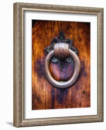 Antique Door Knocker In Florence-George Oze-Framed Photographic Print