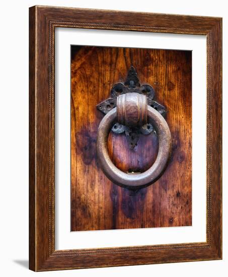 Antique Door Knocker In Florence-George Oze-Framed Photographic Print