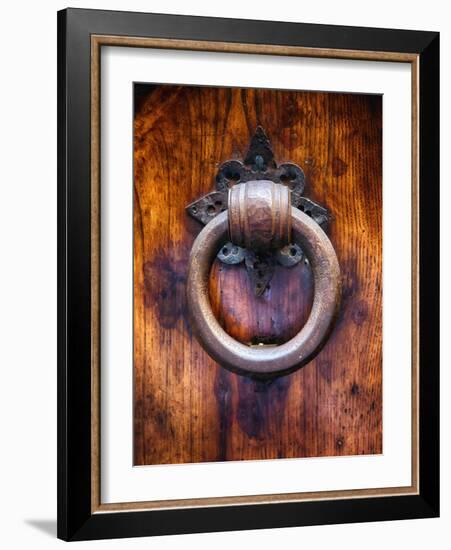 Antique Door Knocker In Florence-George Oze-Framed Photographic Print