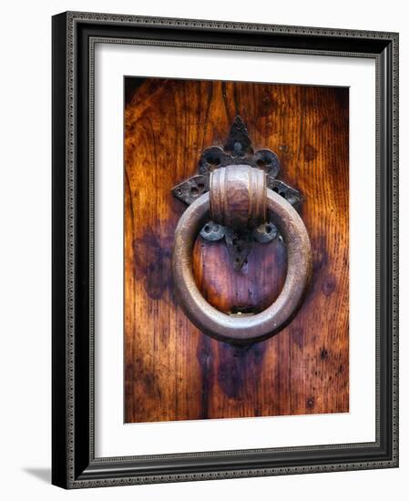 Antique Door Knocker In Florence-George Oze-Framed Photographic Print