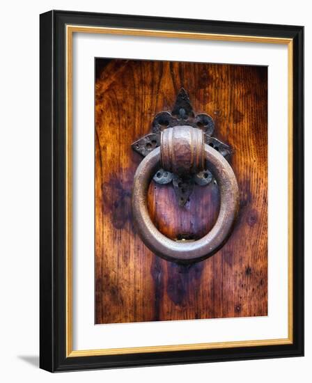 Antique Door Knocker In Florence-George Oze-Framed Photographic Print