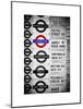 Antique Enamelled Signs - Subway Station Signs - Wall Signs - Notting Hill - London - UK - England-Philippe Hugonnard-Mounted Art Print