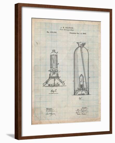Antique Fire Extinguisher 1880 Patent-Cole Borders-Framed Art Print