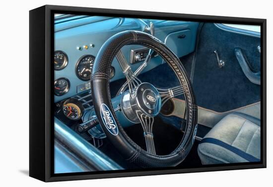 Antique Ford car interior-Lisa Engelbrecht-Framed Premier Image Canvas