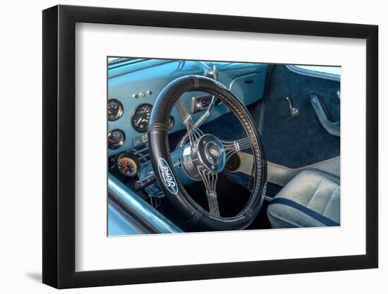 Antique Ford car interior-Lisa Engelbrecht-Framed Photographic Print