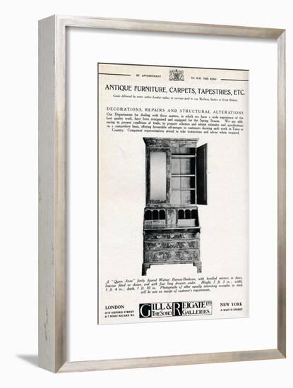 'Antique furniture, carpets, tapestries etc', 1921-Unknown-Framed Giclee Print