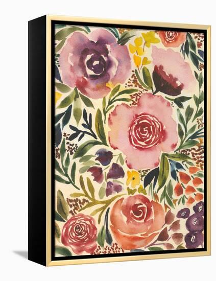 Antique Garden I-Cheryl Warrick-Framed Stretched Canvas