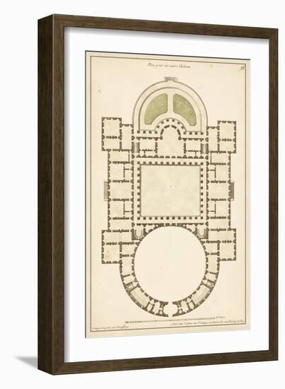 Antique Garden Plan IV-Jean Deneufforge-Framed Art Print