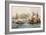 Antique Illustration Shows Palermo Bombing In 1860 By Bourbon'S Fleet-marzolino-Framed Art Print