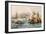 Antique Illustration Shows Palermo Bombing In 1860 By Bourbon'S Fleet-marzolino-Framed Art Print