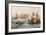 Antique Illustration Shows Palermo Bombing In 1860 By Bourbon'S Fleet-marzolino-Framed Art Print
