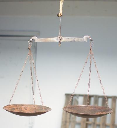 Antique Iron Weighing Scale Home Accessories By Art Com