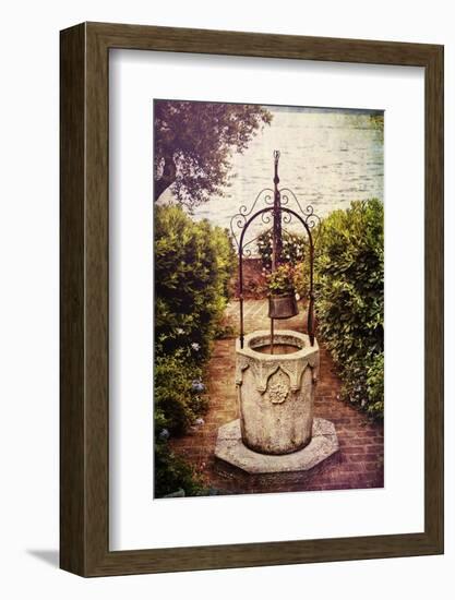 Antique Italian Well In A Garden At Lake Garda-George Oze-Framed Photographic Print